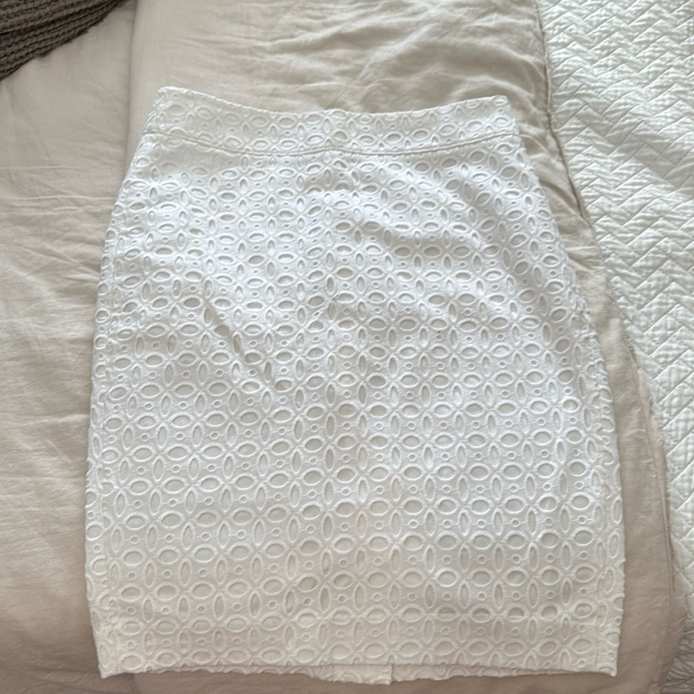 Ann Taylor Loft eyelet pencil skirt